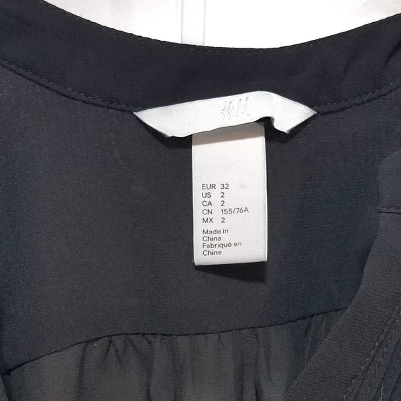 **SOLD** H&M Black Sheer Lace Shirt - Picture 5 of 5